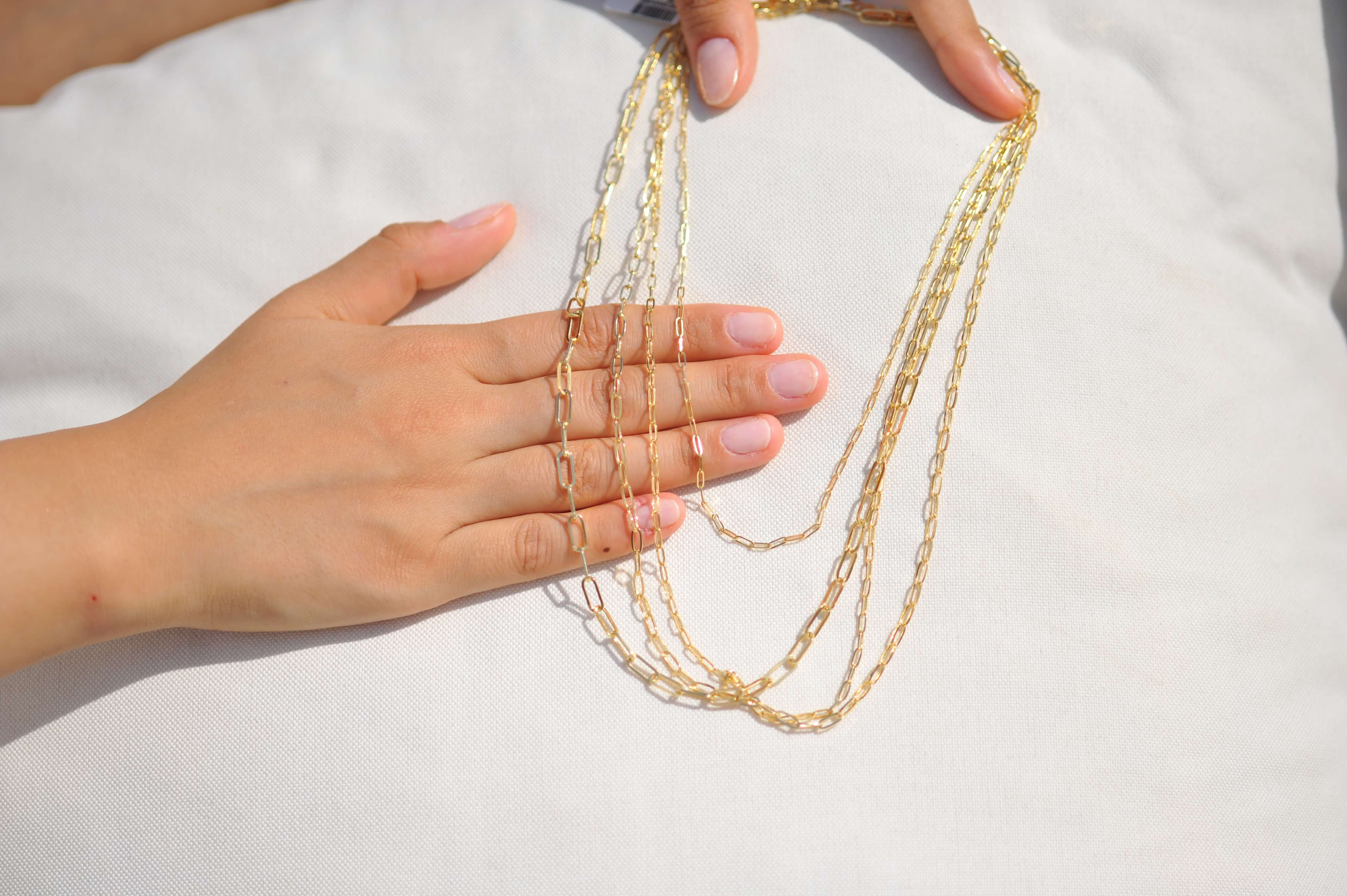 14K Real Gold Emerald Necklace